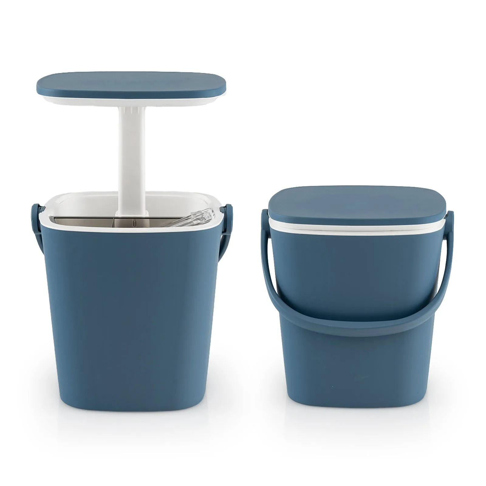 Portable Cooler Side Table with Handle and Bottle Opener