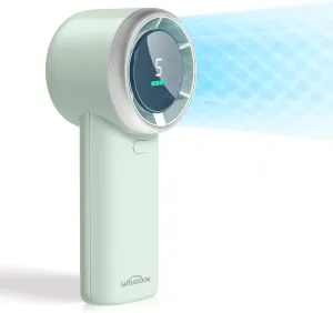 Portable Fan Handheld Mini Fan: High Speed Cooling Fans 10 Hours Battery Life Usb Rechargeable Personal Fans Small Essentials for Women Beach Travel Vacation(Green)