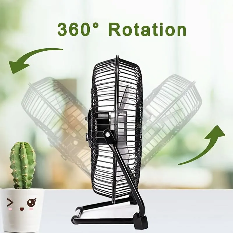 Portable USB Desktop Fan – 360° Adjustable Angle