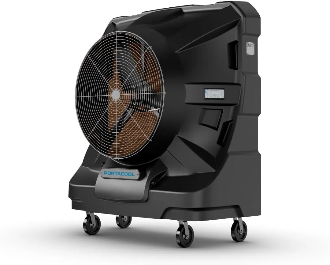 Portacool Apex 6500 (PACA65001A1) – Wi-Fi Enabled High Velocity Portable Evaporative Cooler for 6500 sq. ft. with up to 40-foot Reach, Programable, 66 Gallon Reservoir, Variable Speed