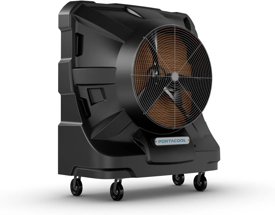 Portacool Apex 6500 (PACA65001A1) – Wi-Fi Enabled High Velocity Portable Evaporative Cooler for 6500 sq. ft. with up to 40-foot Reach, Programable, 66 Gallon Reservoir, Variable Speed
