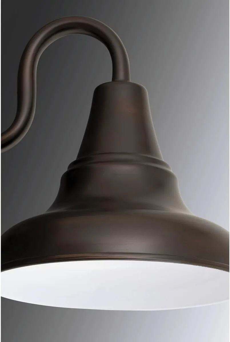 Progress Lighting P5622-20 District Collection 1-Light Farmhouse Outdoor Wall Lantern Light, Antique Bronze, 8" W x 8-1/4" H