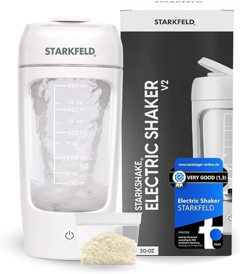 Protein Shaker Bottle | 7000 RPM |Protein Mixer for Perfect Creamy Shake | Includes Supplement Pod | BPA Free Tritan Shaker Cup | USB-C Rechargeable Blender Bottle | 20 Oz