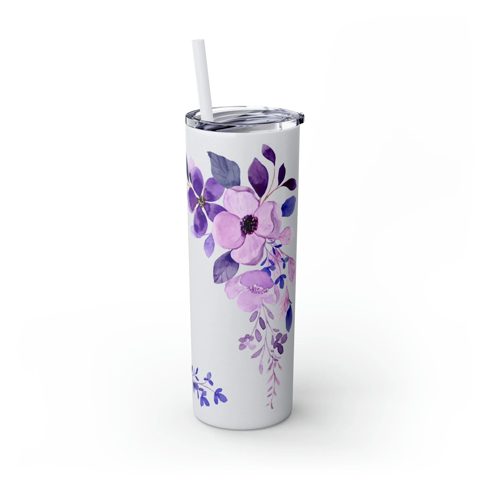 Purple Flower Tumbler 20oz