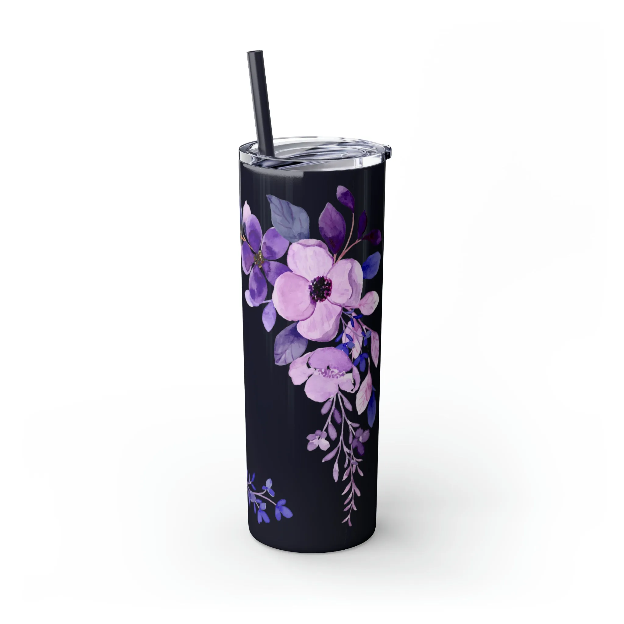 Purple Flower Tumbler 20oz