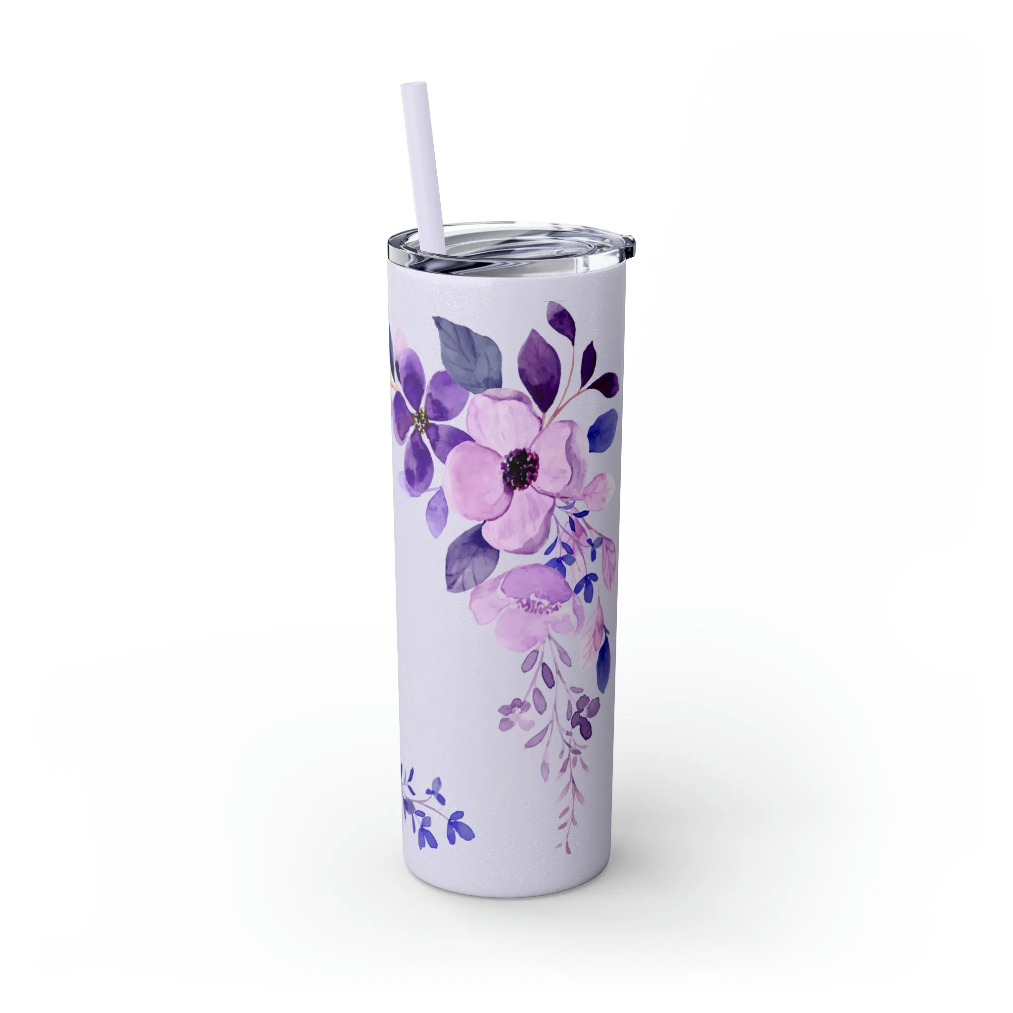 Purple Flower Tumbler 20oz
