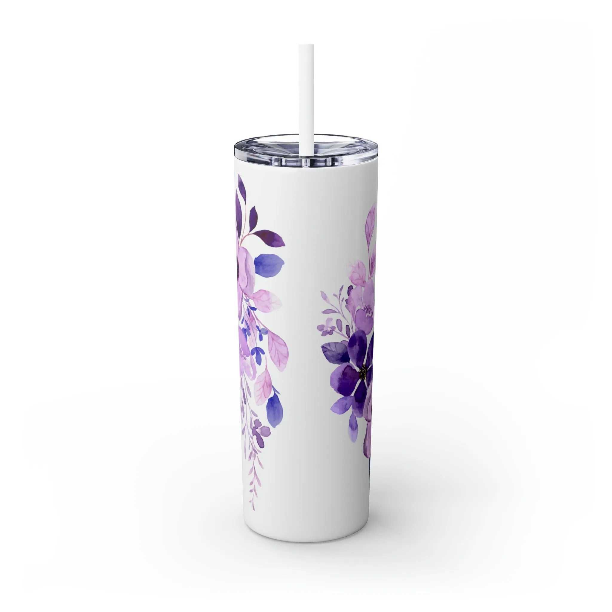 Purple Flower Tumbler 20oz