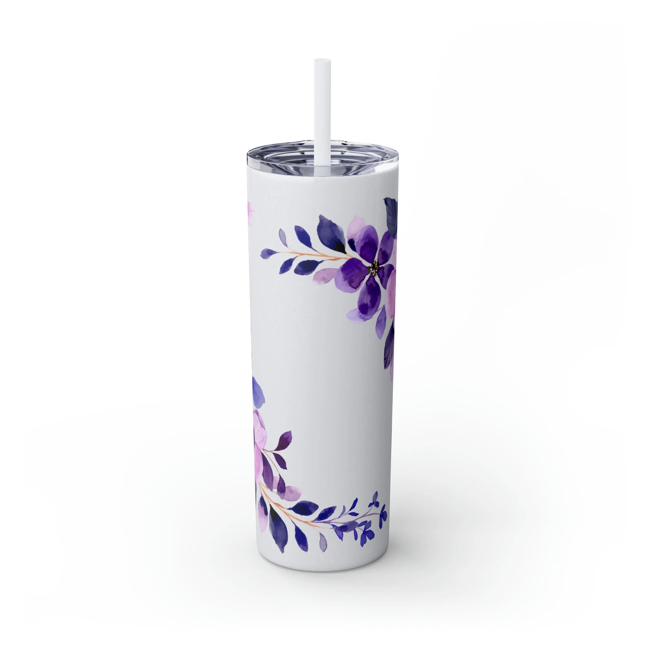 Purple Flower Tumbler 20oz