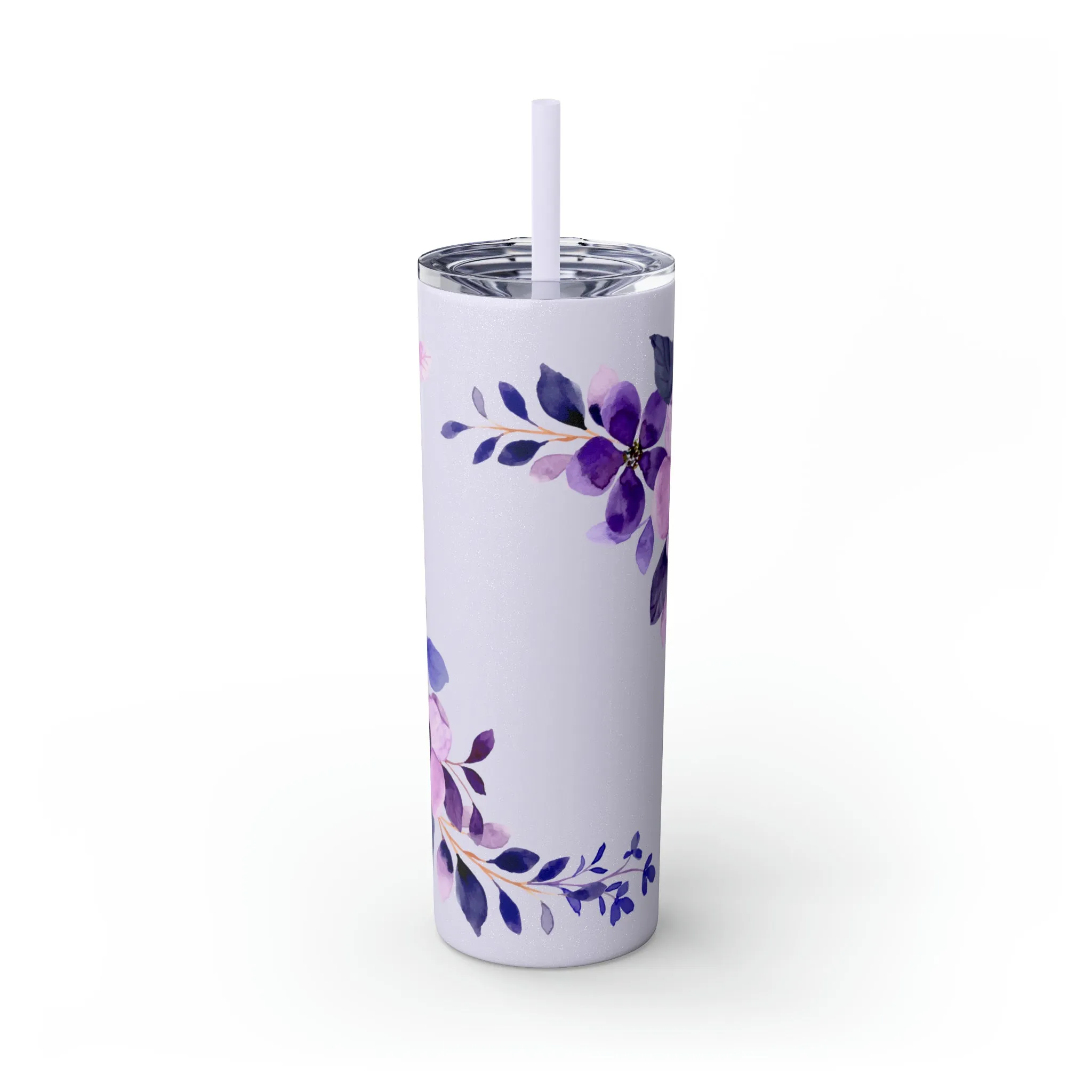 Purple Flower Tumbler 20oz