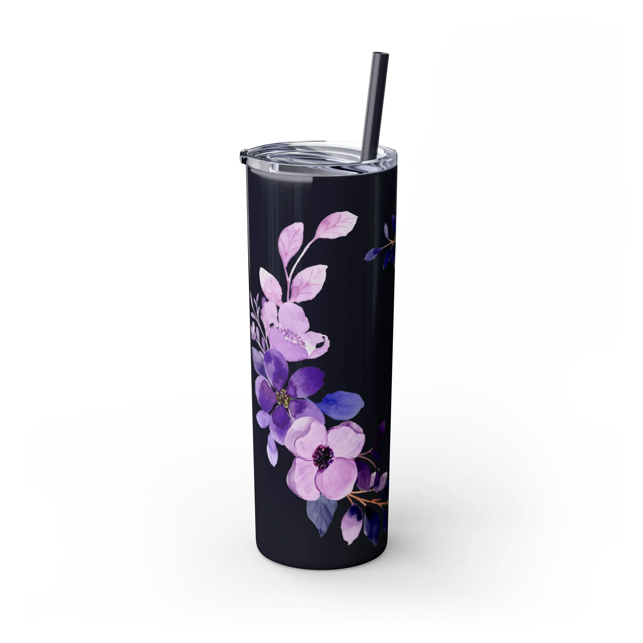 Purple Flower Tumbler 20oz