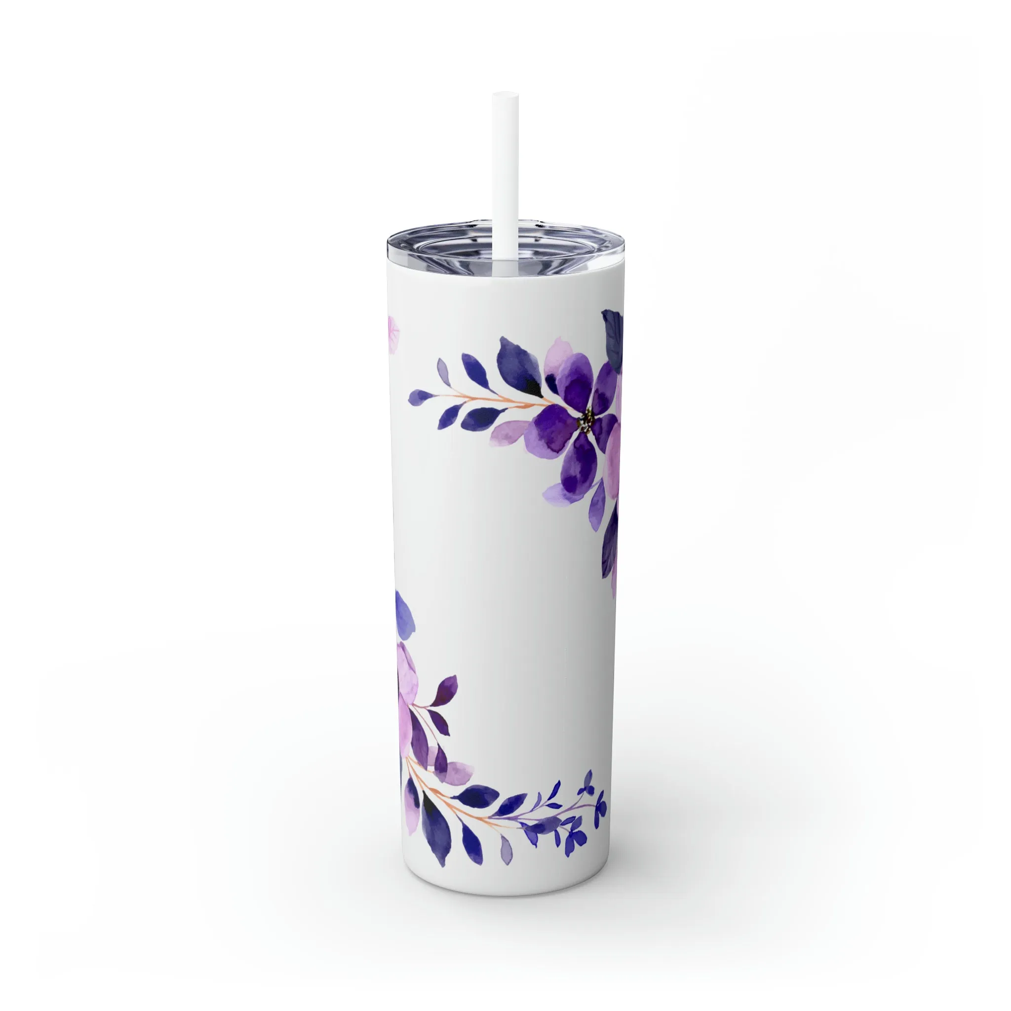 Purple Flower Tumbler 20oz