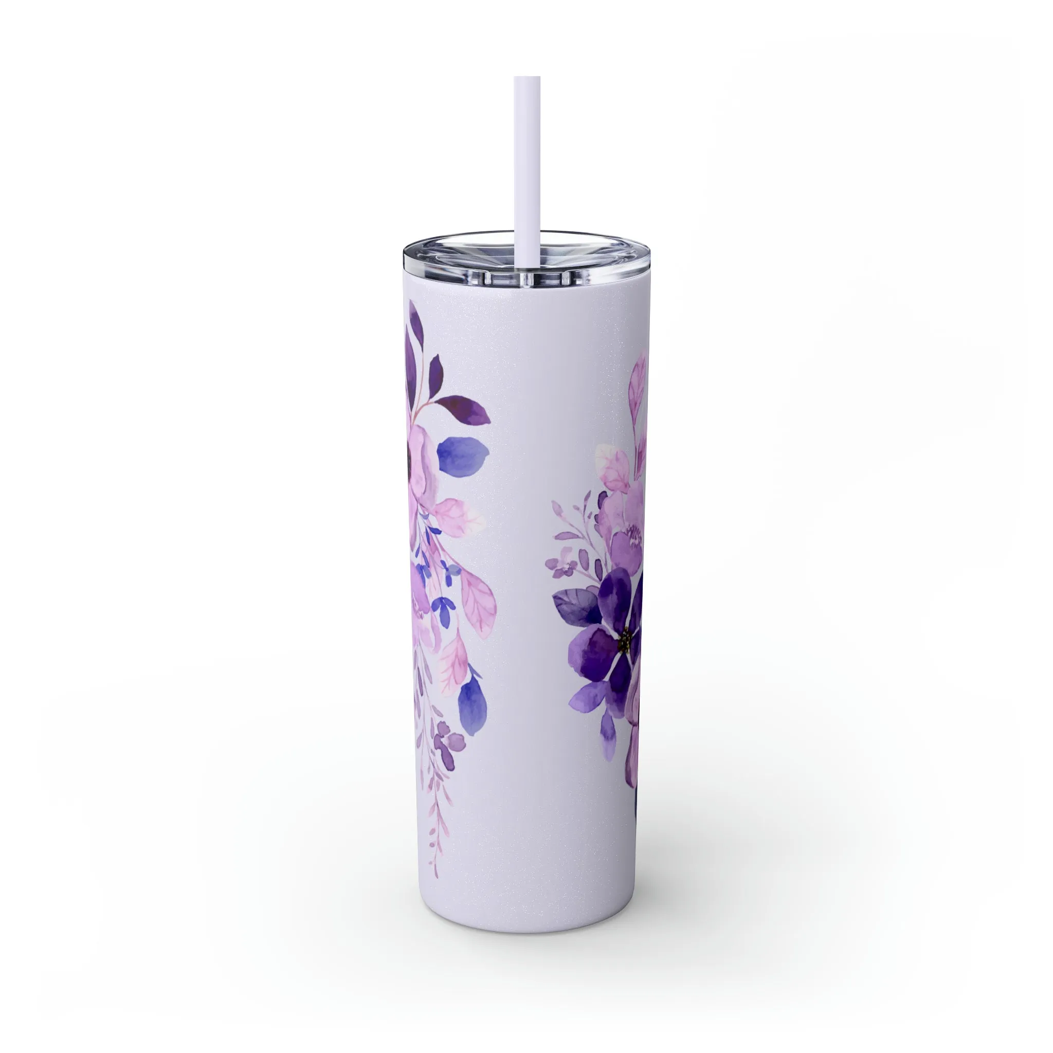 Purple Flower Tumbler 20oz