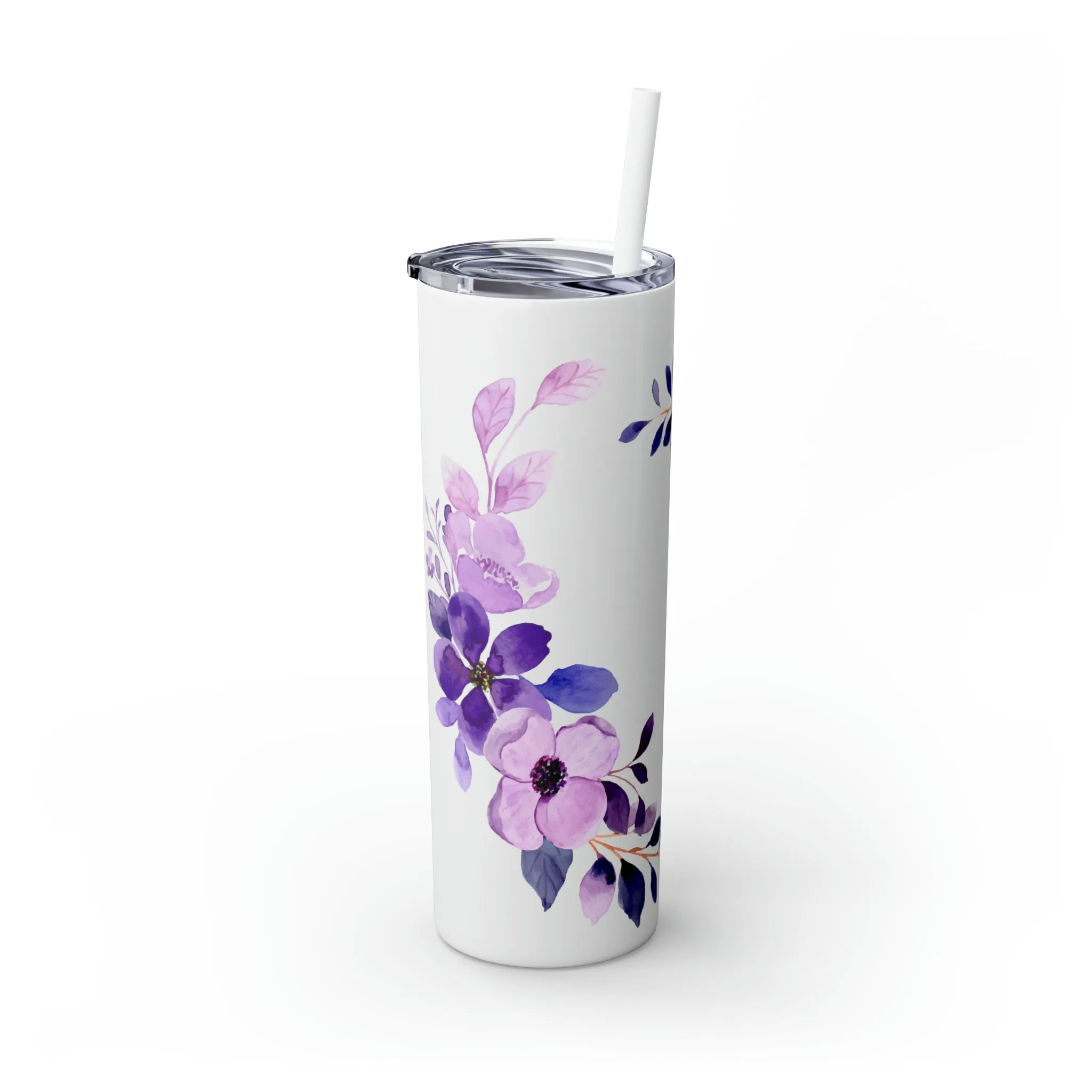 Purple Flower Tumbler 20oz