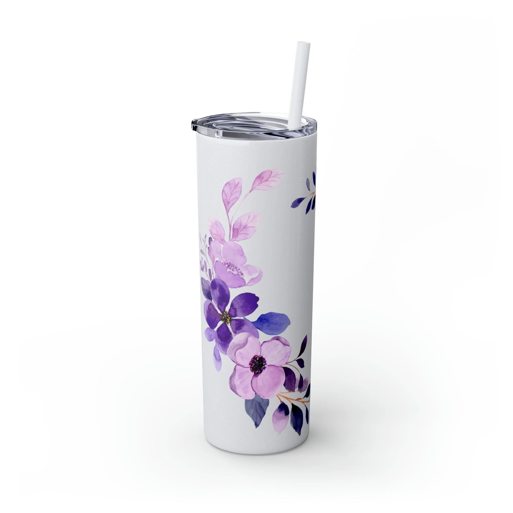Purple Flower Tumbler 20oz