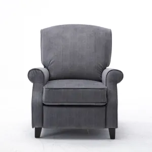 Push Back Accent Recliner Classical Recliner Chair Ergonomic Lounge Fabric Recliner Chair Padded Seat for Living Room Single Sofa Recliner--Support Pickup