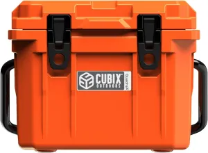 QuadraX 10QT Rotomolded Personal Cooler - Insulated Portable Hard Cooler Chest, 3 Day Cold Retention, Ideal Ice & Lunch Box for Outdoor Activities, 2 Built-in Cup Holders