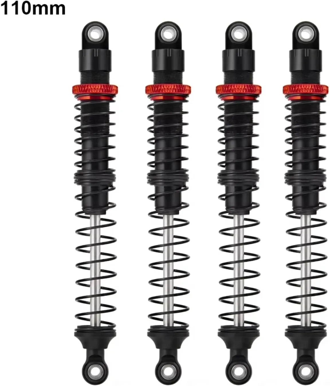 Rc Shock Absorber For Axial For SCX10 90046 For TRX4 For TRX6 D90 1/10 4pcs 90/100/110/120mm Metal Shock Absorber Oil Damper RC Crawler Car Parts Upgrade(110mm)