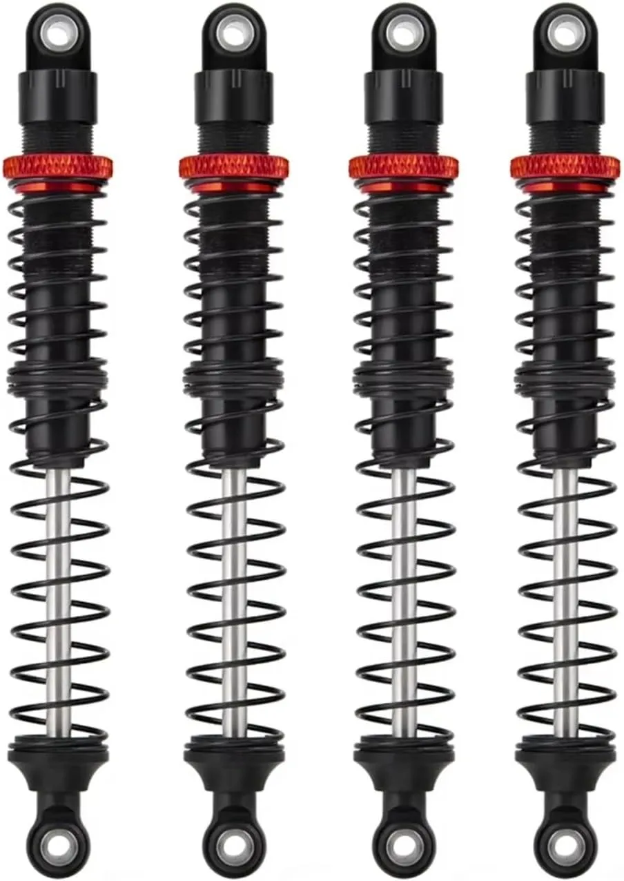 Rc Shock Absorber For Axial For SCX10 90046 For TRX4 For TRX6 D90 1/10 4pcs 90/100/110/120mm Metal Shock Absorber Oil Damper RC Crawler Car Parts Upgrade(110mm)