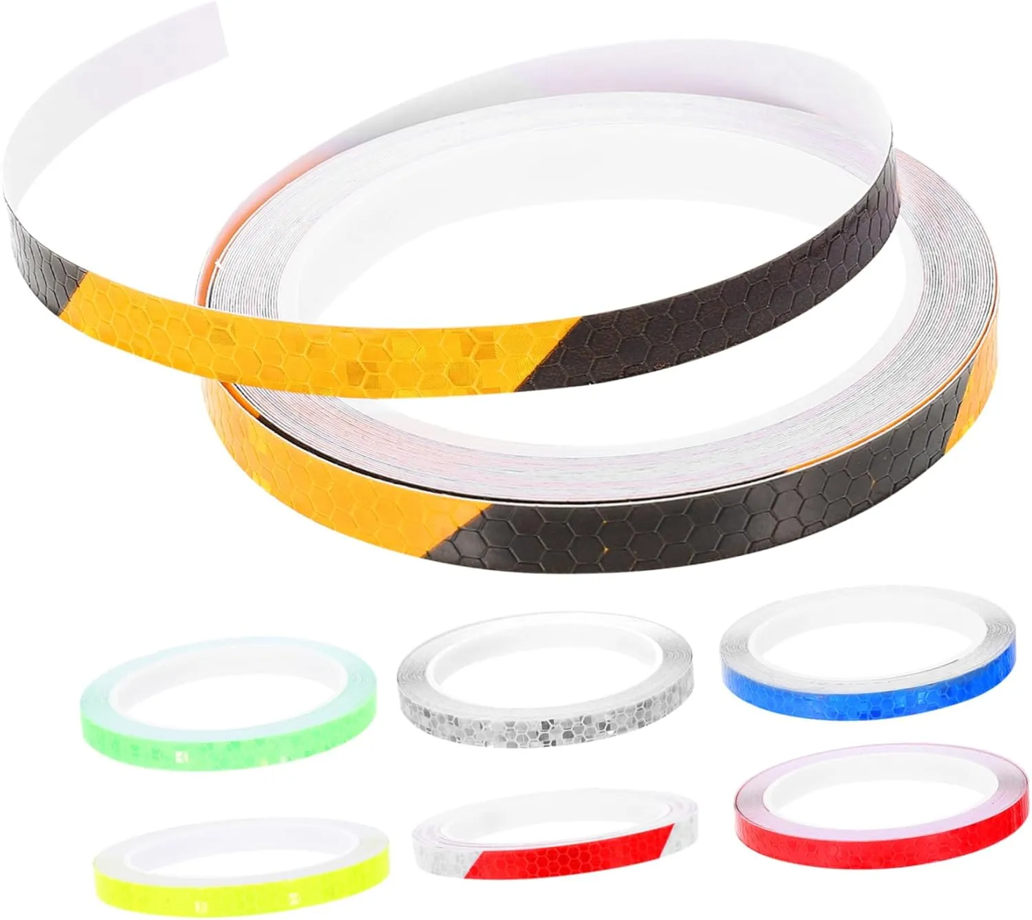 Reflective Tape for Bikes 7 Rolls of Decorative Bike Decal Stickers Easy Install Waterproof Enhance Visibility