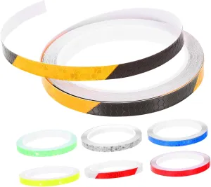 Reflective Tape for Bikes 7 Rolls of Decorative Bike Decal Stickers Easy Install Waterproof Enhance Visibility