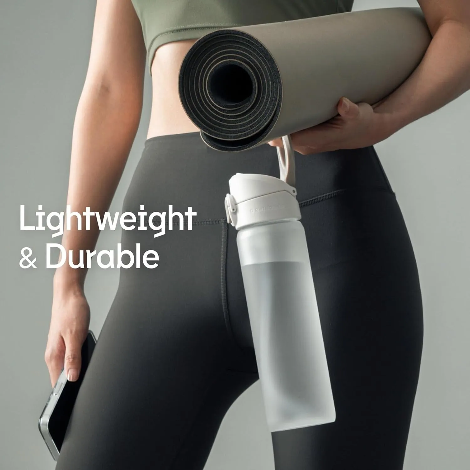 RhinoShield AquaStand Magnetic Bottle 27oz | Tritan Water Bottle with Straw Lid, Sport Bottle, with MagSafe Handle, Adjustable Tripod, Leak Proof, Lightweight - [Green Shower]