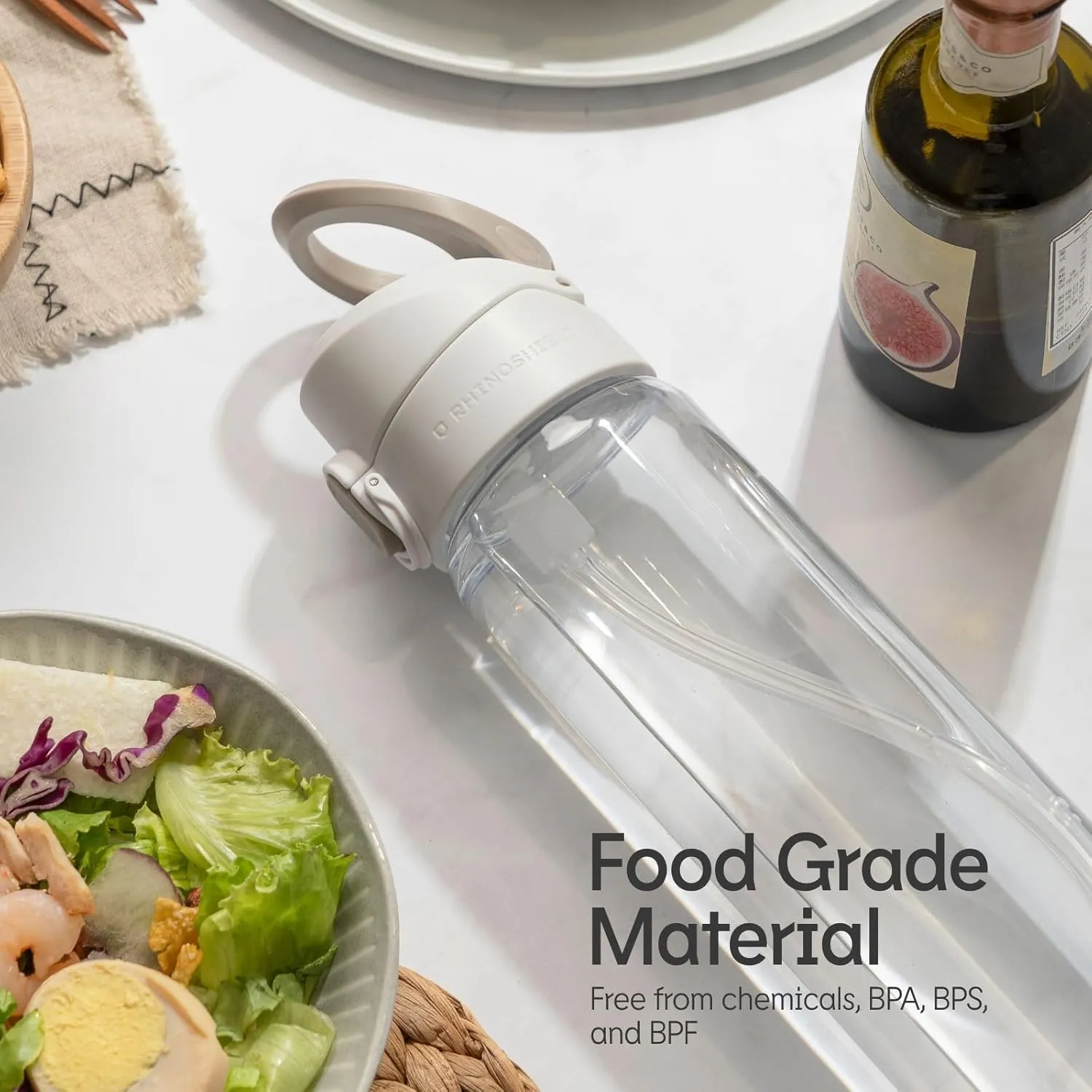 RhinoShield AquaStand Magnetic Bottle 27oz | Tritan Water Bottle with Straw Lid, Sport Bottle, with MagSafe Handle, Adjustable Tripod, Leak Proof, Lightweight - [Green Shower]