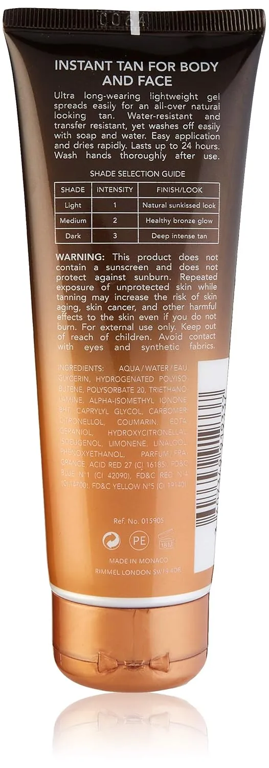 Rimmel Sunshimmer Water Resistant Instant Tan Wash Off Matte - Light, Packaging may vary