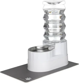 RIZZARI Automatic 9L Raised Pet Waterer,100% BPA-Free, Gravity Stainless Steel Water Dispenser for Cats and Small and Medium-Sized Dogs