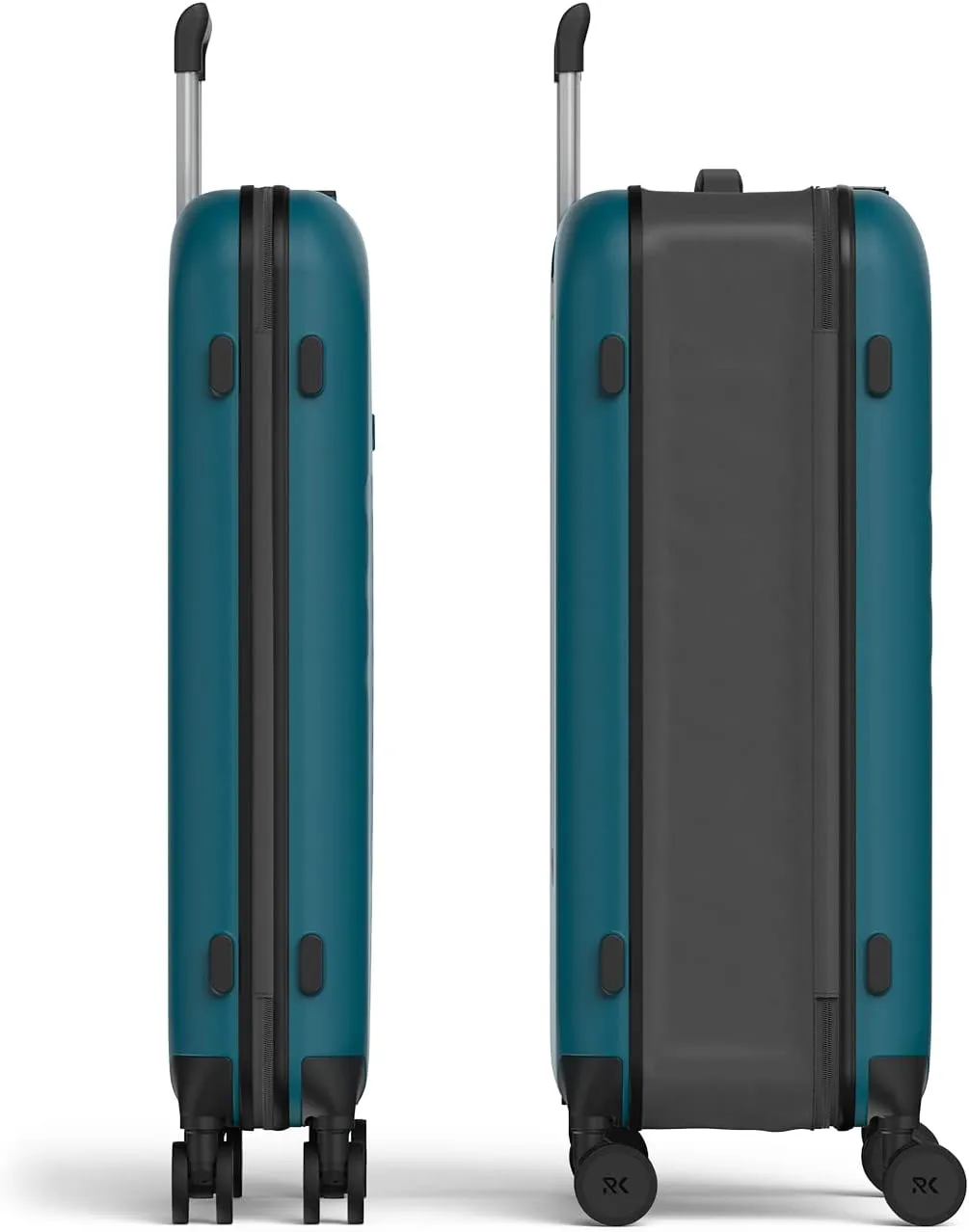 Rollink Flex 360 Large Checked Fully Collapsible Suitcase - Hardshell, Silent Smooth Double Spinner Wheels, Scratch, Water & Impact Resistant, TSA Approved Lock, (Deep Lagoon, Checked-Large 29-Inch)