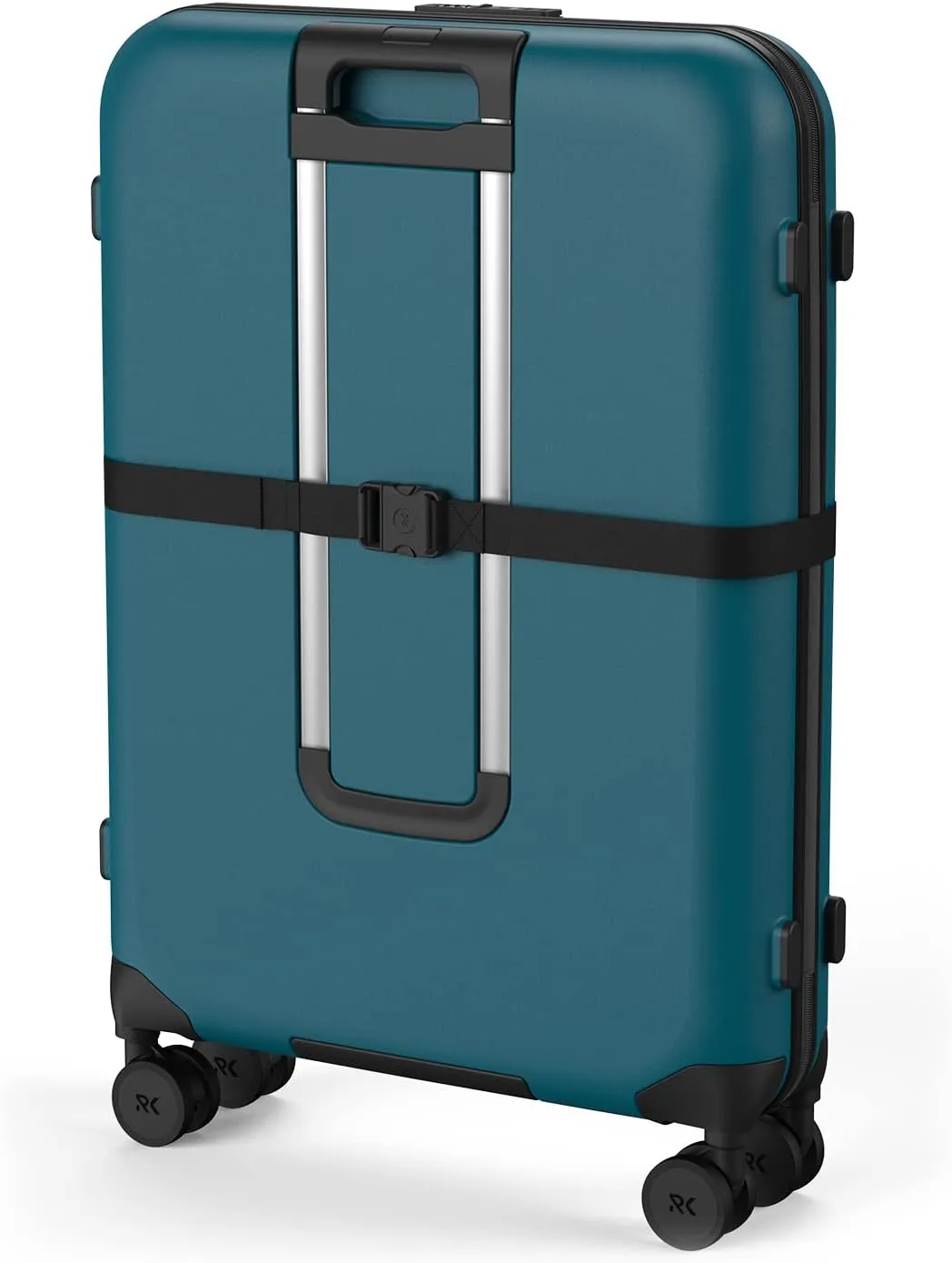Rollink Flex 360 Large Checked Fully Collapsible Suitcase - Hardshell, Silent Smooth Double Spinner Wheels, Scratch, Water & Impact Resistant, TSA Approved Lock, (Deep Lagoon, Checked-Large 29-Inch)