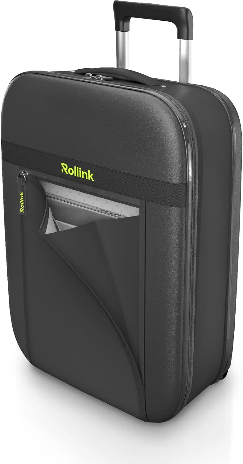Rollink Flex Aura Cabin Premium Fully Collapsible Suitcase - Silent, Coated Wheels for Smooth Gliding, Durable & Impact-Resistant design, Water Resistant Fabric on Each Side, Carry-On 21" 10.5 GL