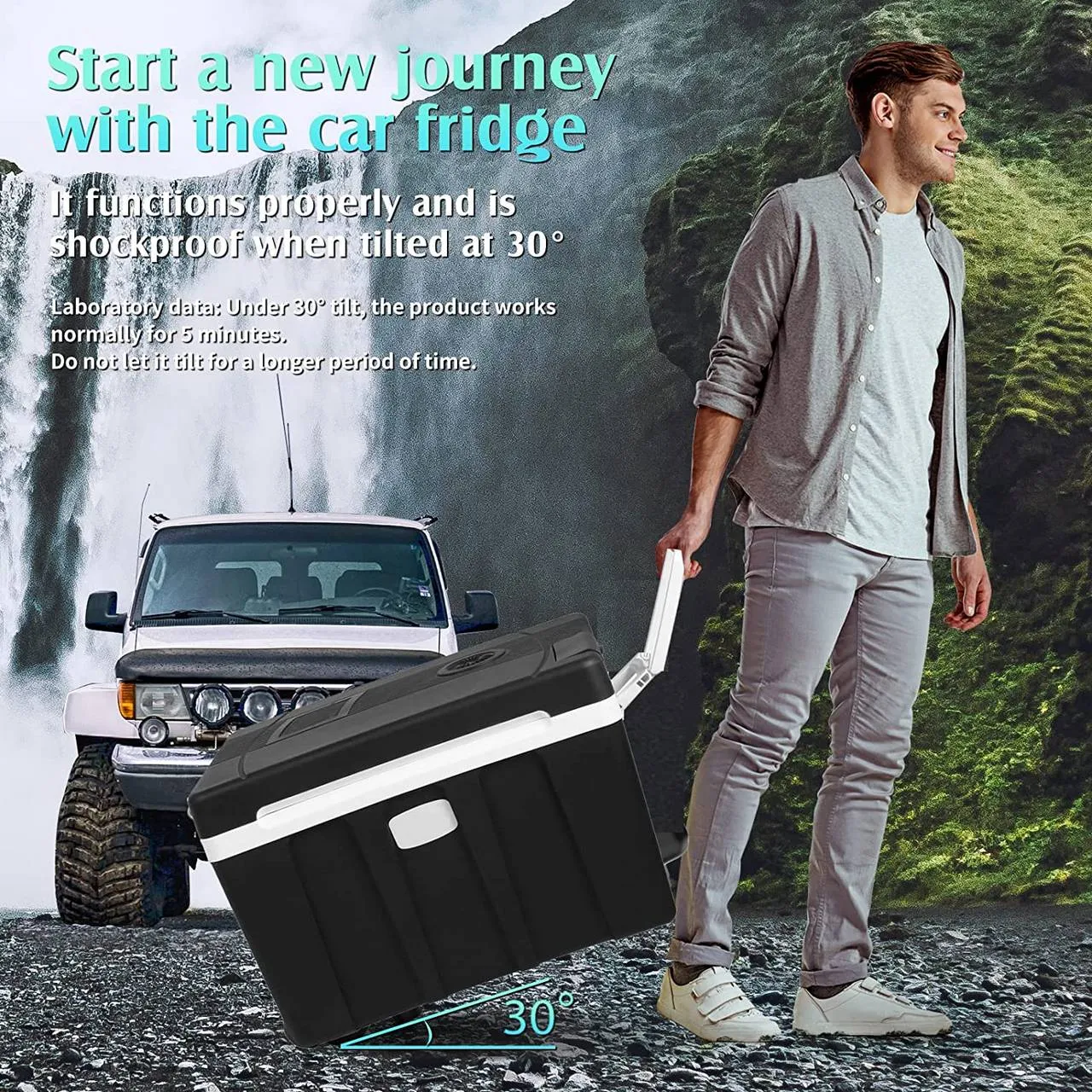 Rootz 50L Portable Electric Cooler and Warmer - Mini Fridge - 2-in-1 - AC/DC Adapter - Eco-Friendly - 60cm x 41cm x 42cm