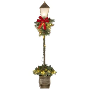 Rootz Christmas Lantern - Artificial Pine Branches - LED Lights - Lifelike Fir - Flame-Retardant - 35cm x 150cm - Green - Warm White
