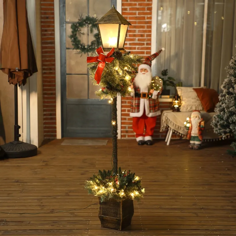Rootz Christmas Lantern - Artificial Pine Branches - LED Lights - Lifelike Fir - Flame-Retardant - 35cm x 150cm - Green - Warm White