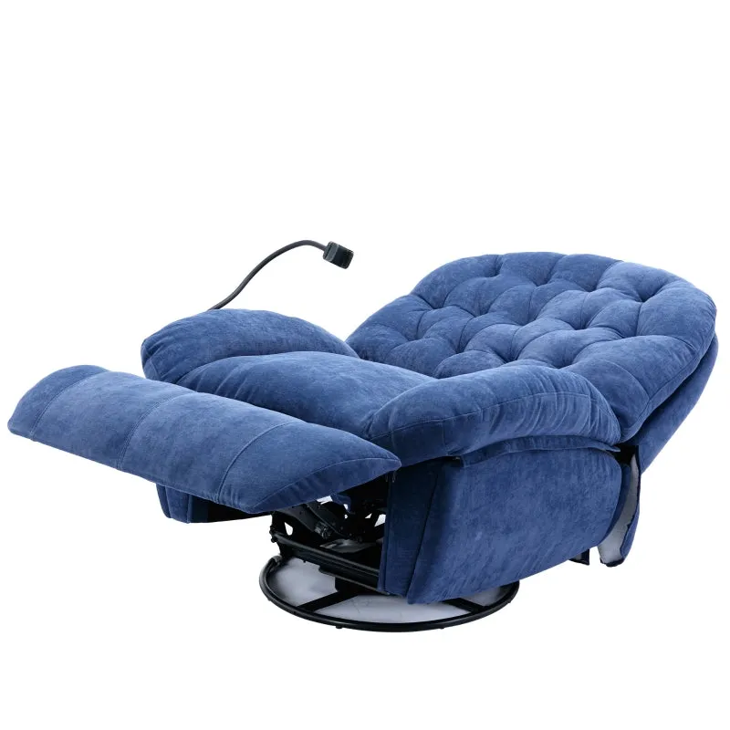 Rootz Fabric Massage Chair - Lounge Chair - Rotating Chair - Heated Massage - 92cm x 100cm x 104cm