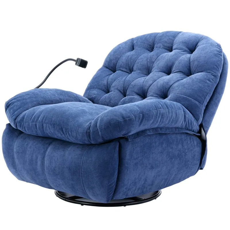 Rootz Fabric Massage Chair - Lounge Chair - Rotating Chair - Heated Massage - 92cm x 100cm x 104cm