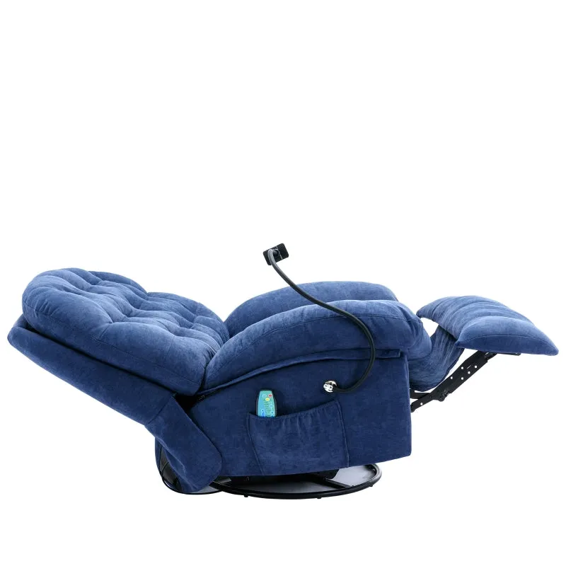 Rootz Fabric Massage Chair - Lounge Chair - Rotating Chair - Heated Massage - 92cm x 100cm x 104cm