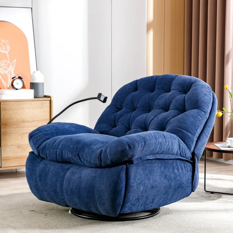 Rootz Fabric Massage Chair - Lounge Chair - Rotating Chair - Heated Massage - 92cm x 100cm x 104cm