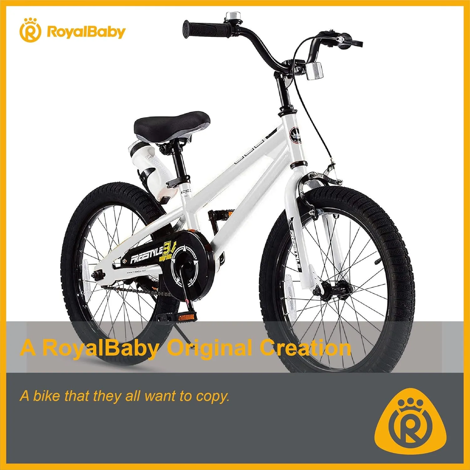RoyalBaby Kids Bike EZ Freestyle Training Free Balance to Pedal Easy Learning Bicycle, 12-18 Inch for Toddlers to Big Kids