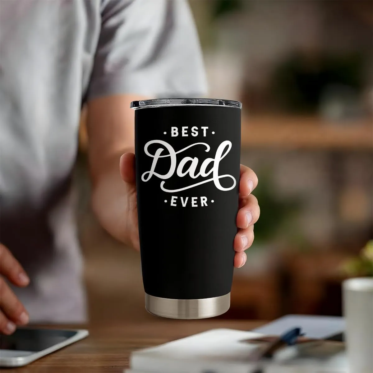 SANDJEST Dad Tumbler Gifts for Dad from Daughters Sons - 20oz Stainless Steel Insulated Coffee Travel Mug Christmas, Birthday, Father's Day Gift
