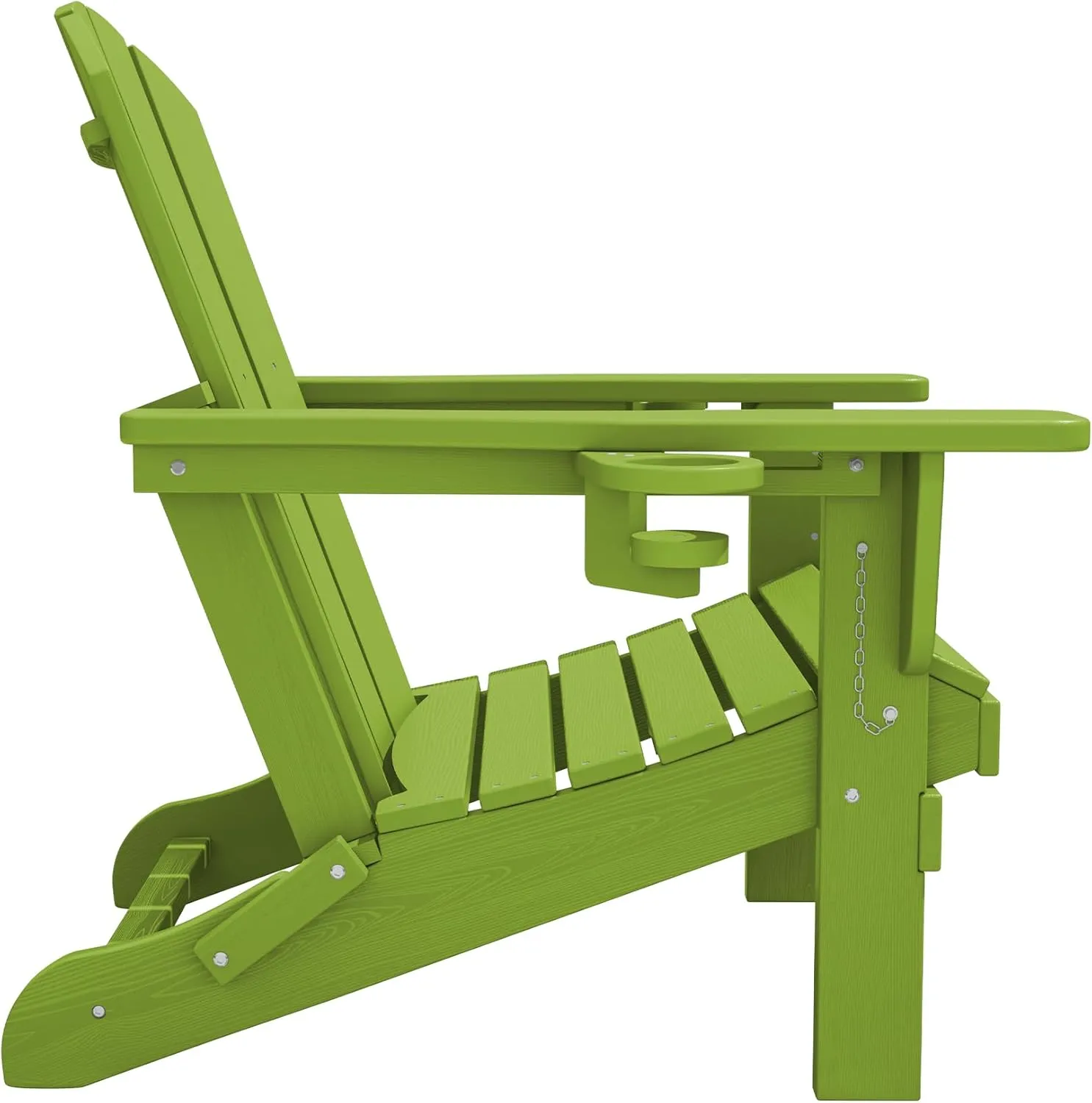 SERWALL Adirondack Chair with Cup Holders - Composite Adirondack Chairs HDPE Outdoor Chairs All Weather Use- Apple