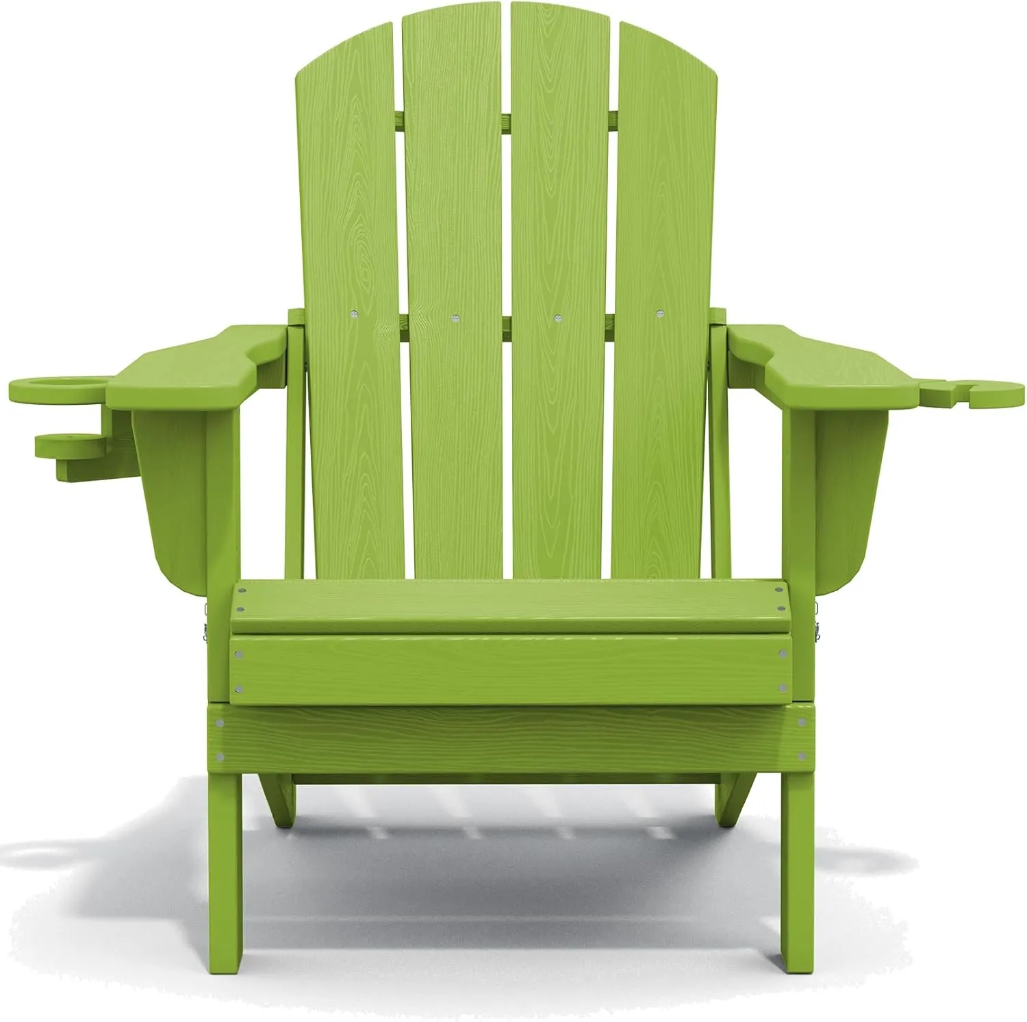 SERWALL Adirondack Chair with Cup Holders - Composite Adirondack Chairs HDPE Outdoor Chairs All Weather Use- Apple