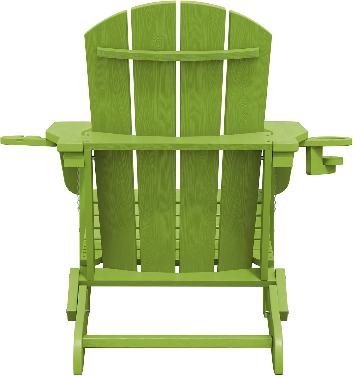 SERWALL Adirondack Chair with Cup Holders - Composite Adirondack Chairs HDPE Outdoor Chairs All Weather Use- Apple