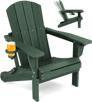 SERWALL Adjustable Folding Adirondack Chair Green