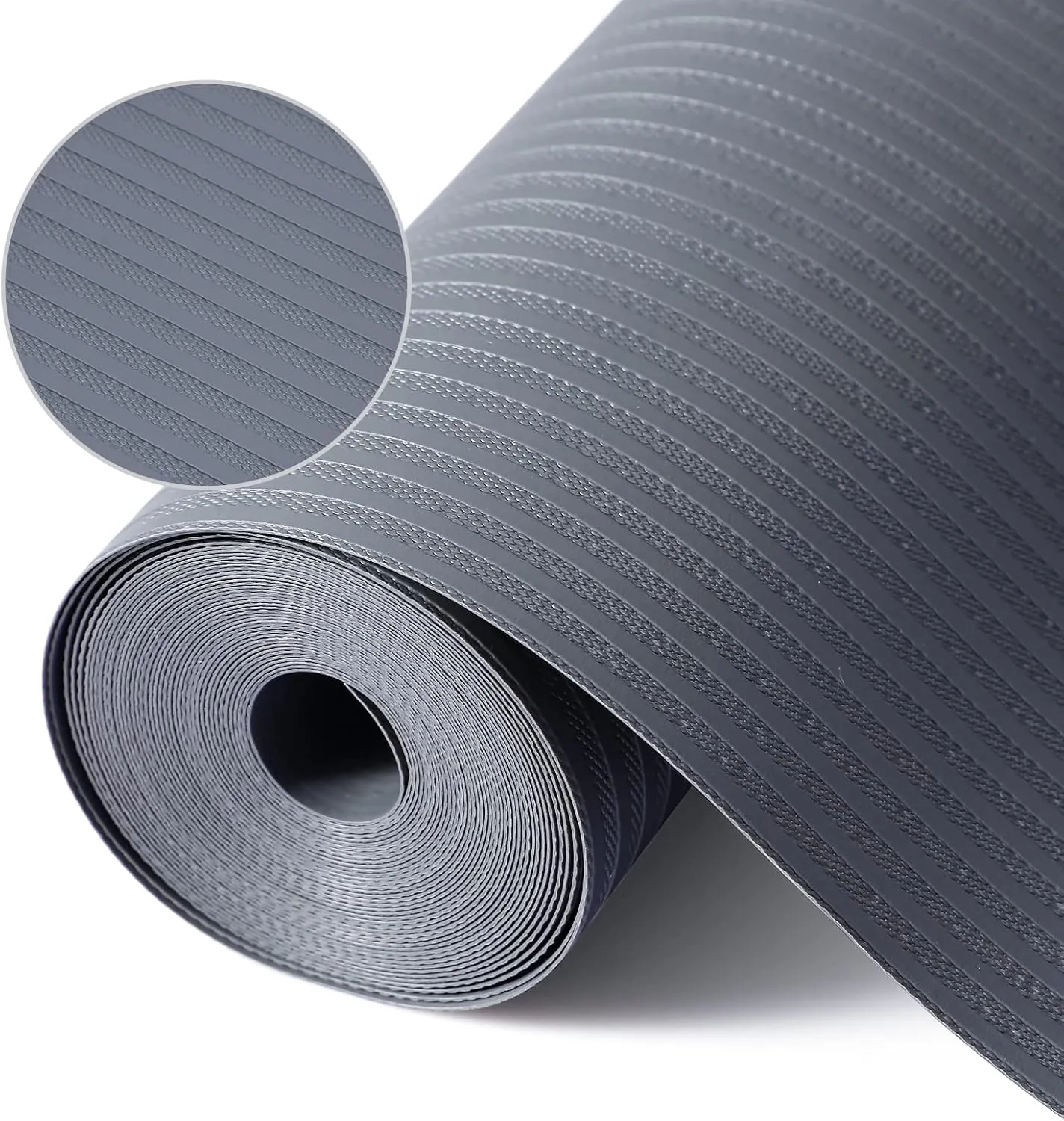 Shelf Liners Non Adhesive, Washable Cabinet Liners for Shelves, Non Slip & Oil-Proof Drawer Liners for Kitchen Cabinets, Cupboard, Pantry, Gray 12" X 20'