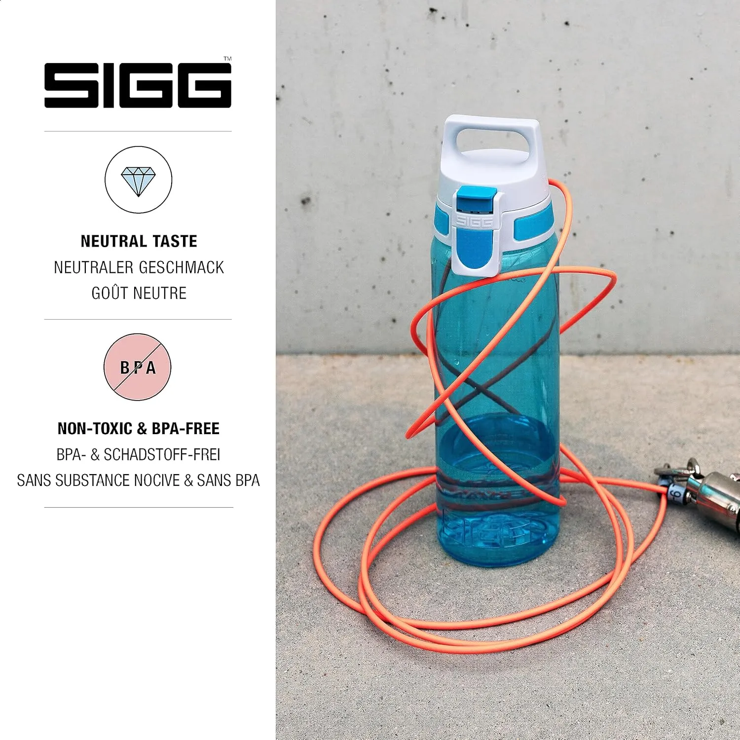 SIGG - Total Color - Refillable Sports Water Bottle - Tritan - Carbonated Drinks - Dishwasher Safe - BPA Free 20Oz, 34Oz