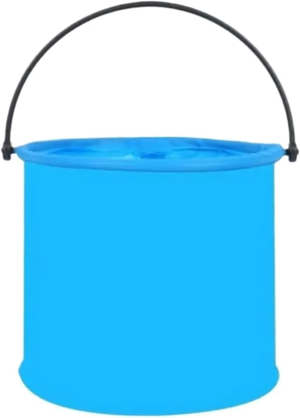 Silicone Collapsible Bucket with Drain Plug Portable Folding Basin for Camping Fishing Picnics Large Capacity Easy Storage(Blue)