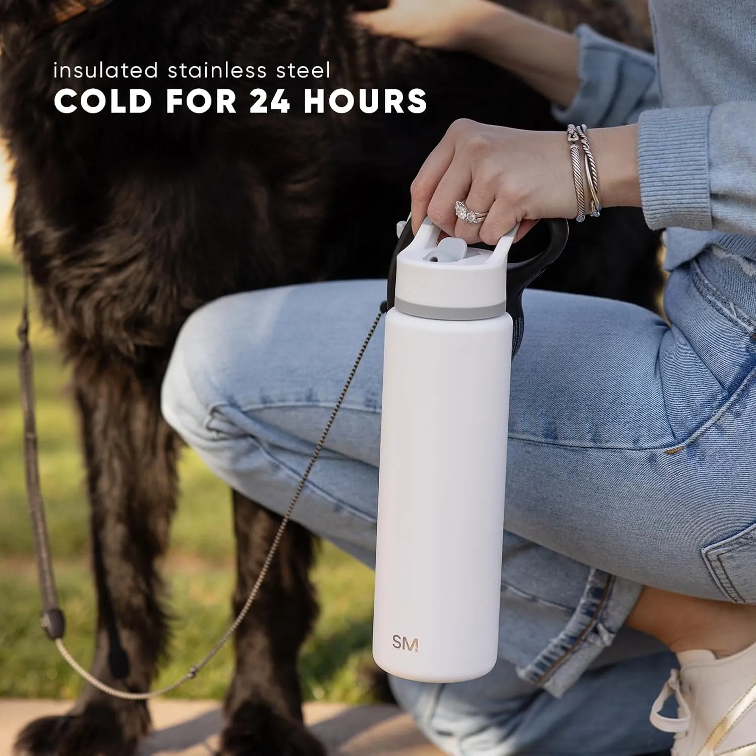 Simple Modern Water Bottle with Straw Lid | Vacuum Insulated Stainless Steel Metal Thermos | Reusable Leak Proof BPA-Free Flask for Sports Gym | Summit Collection | 30oz, Cotton Candy Tie Dye