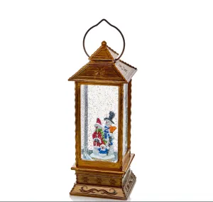 Snowman-Christmas LED Glitter Water Spinner Lantern