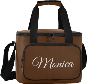 Solid Color Custom Soft Cooler Bag with Zipper Personalized Insulated Portable Cooler for Camping Beach Travel Work Lunchbox for Women Men